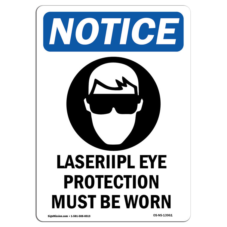 SignMission Laser Ipl Eye Protection Sign with Symbol Wayfair